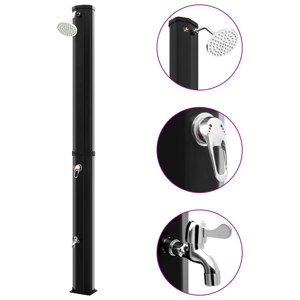 Outdoor-Solardusche mit Duschkopf und Wasserhahn 35 L