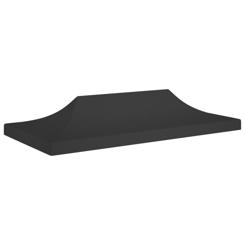 Partyzelt-Dach 6x3 m Schwarz 270 g/m²