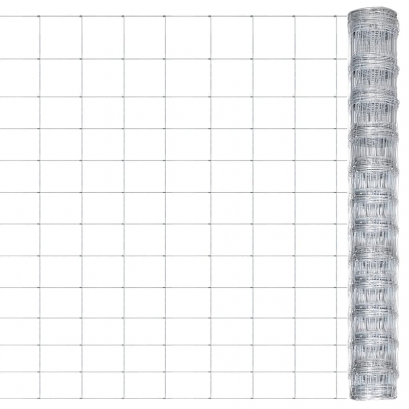 Gartenzaun Verzinkter Stahl 50x1,25 m Silbern