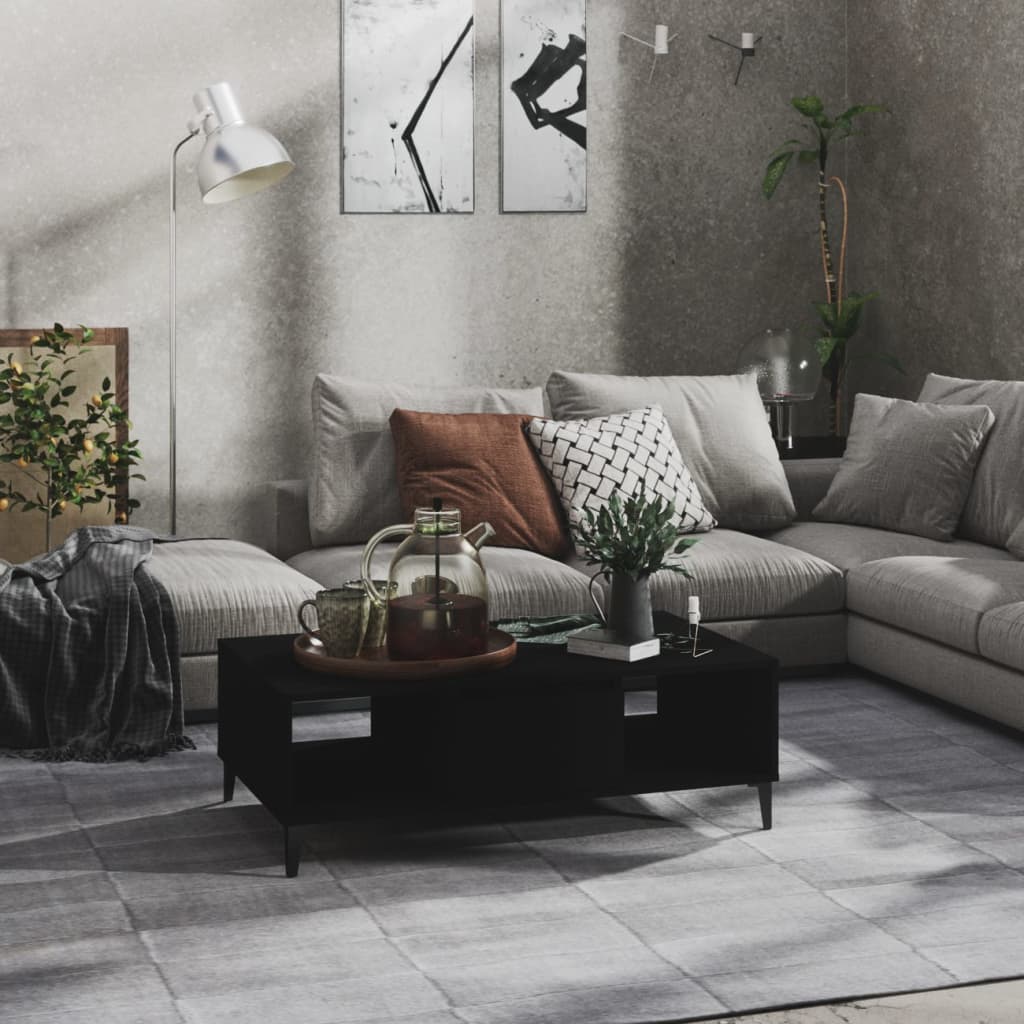 Couchtisch Schwarz 103,5x60x35 cm Holzwerkstoff