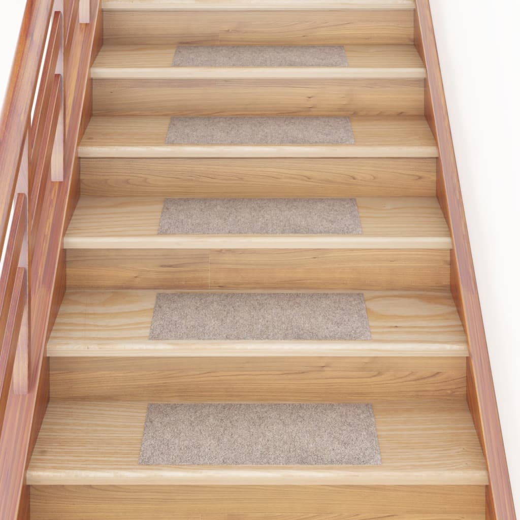 Selbstklebende Treppenmatten 15 Stk. Rechteckig 60x25 cm Creme