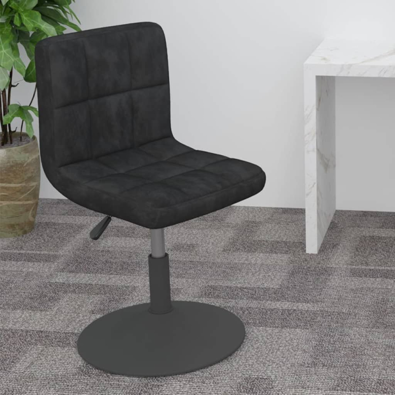 Barhocker Drehbar Schwarz Samt