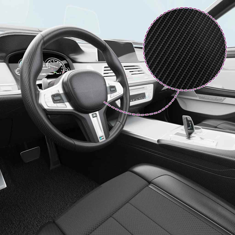 Autofolien 2 Stk. 4D Schwarz 100x150 cm