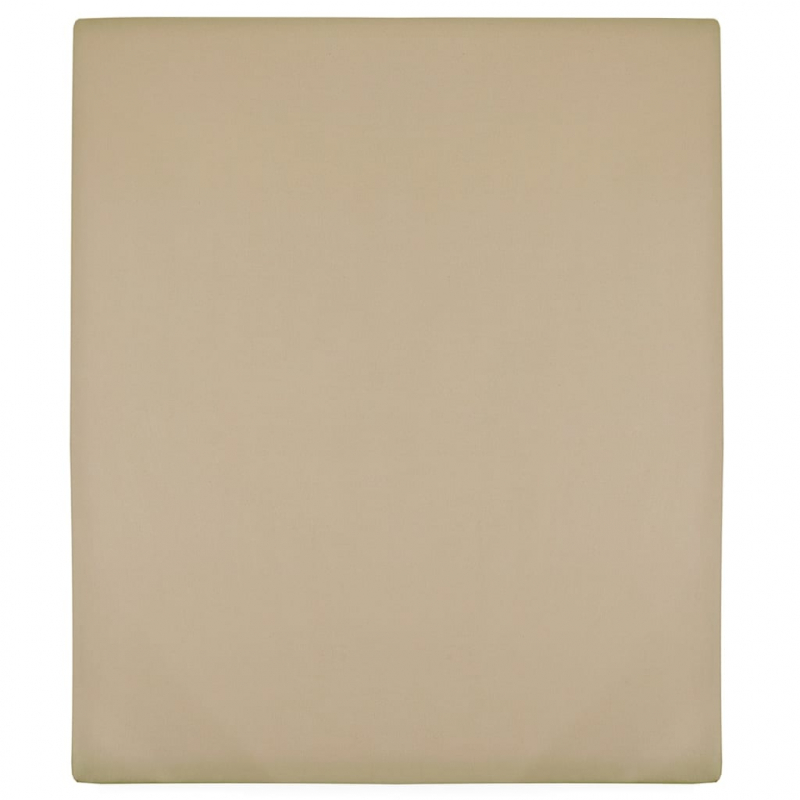 Spannbettlaken Jersey Taupe 100x200 cm Baumwolle