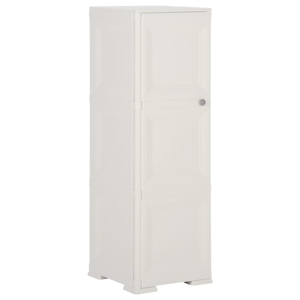 Kunststoffschrank 40x43x125 cm Holzdesign Angora-Weiß