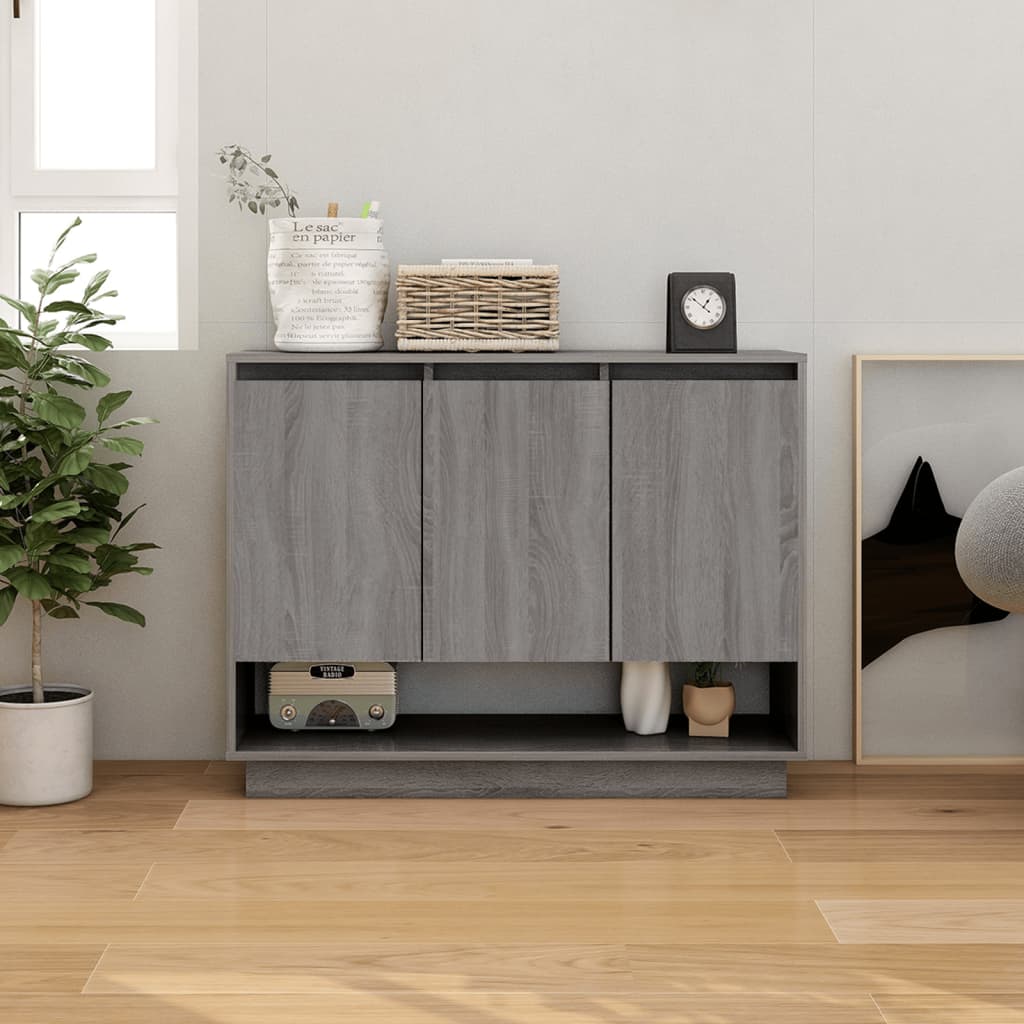 Sideboard Grau Sonoma 97x31x75 cm Holzwerkstoff