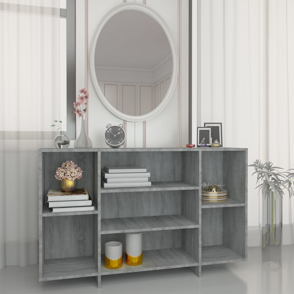 Sideboard Grau Sonoma 120x30x75 cm Holzwerkstoff