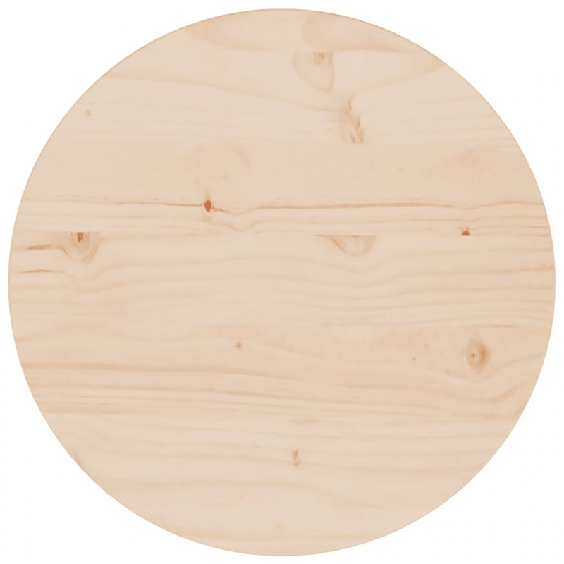Tischplatte Ø40x2,5 cm Massivholz Kiefer