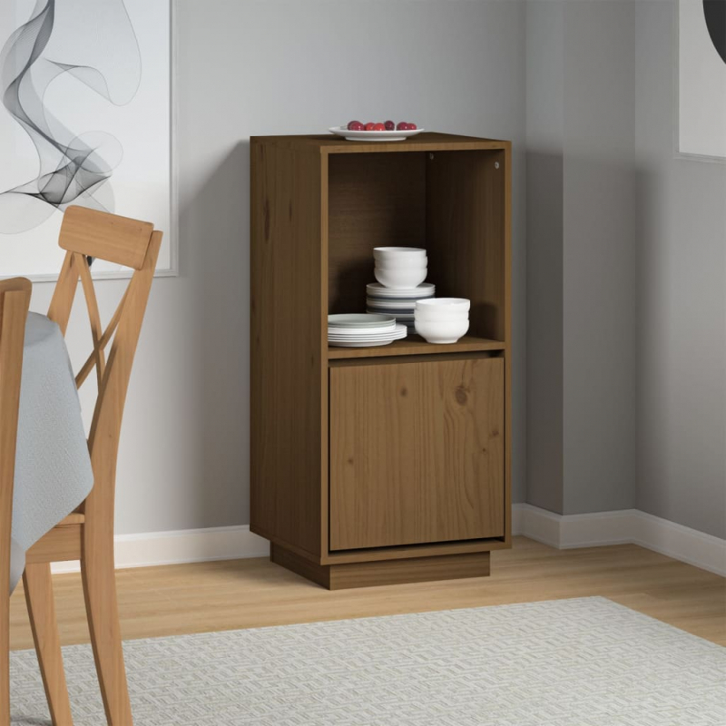 Sideboard Honigbraun 38x35x80 cm Massivholz Kiefer