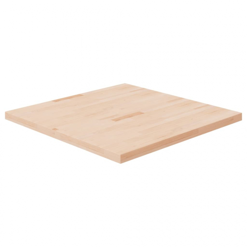 Tischplatte Quadratisch 90x90x4 cm Eichenholz Unbehandelt