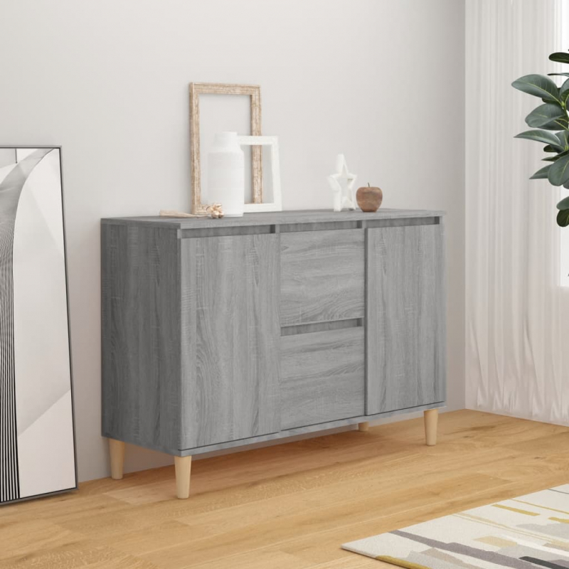 Sideboard Grau Sonoma 101x35x70 cm Holzwerkstoff