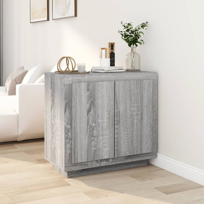 Sideboard Grau Sonoma 80x40x75 cm Holzwerkstoff