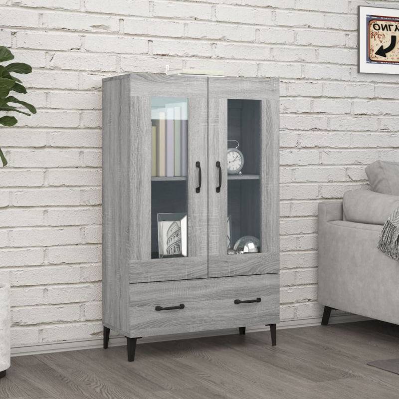 Highboard Grau Sonoma 70x31x115 cm Holzwerkstoff