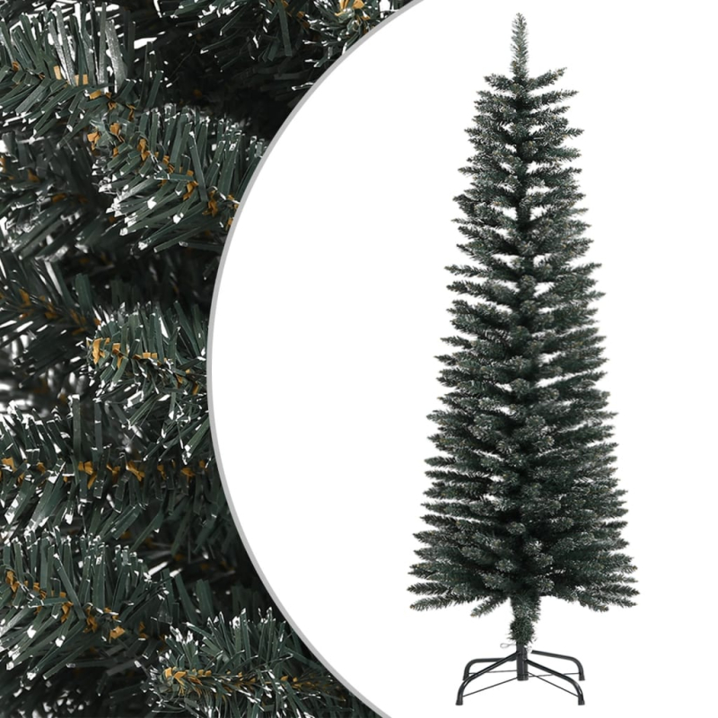 Künstlicher Weihnachtsbaum mit Ständer Schlank Grün 120 cm PVC