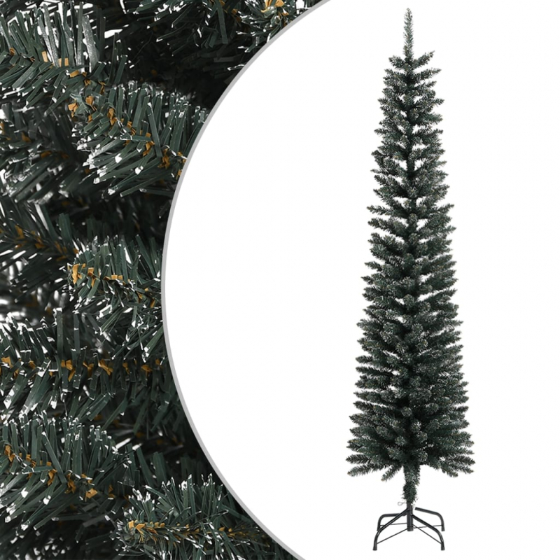 Künstlicher Weihnachtsbaum mit Ständer Schlank Grün 240 cm PVC