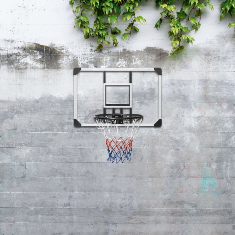 Basketballkorb Transparent 90x60x2,5 cm Polycarbonat