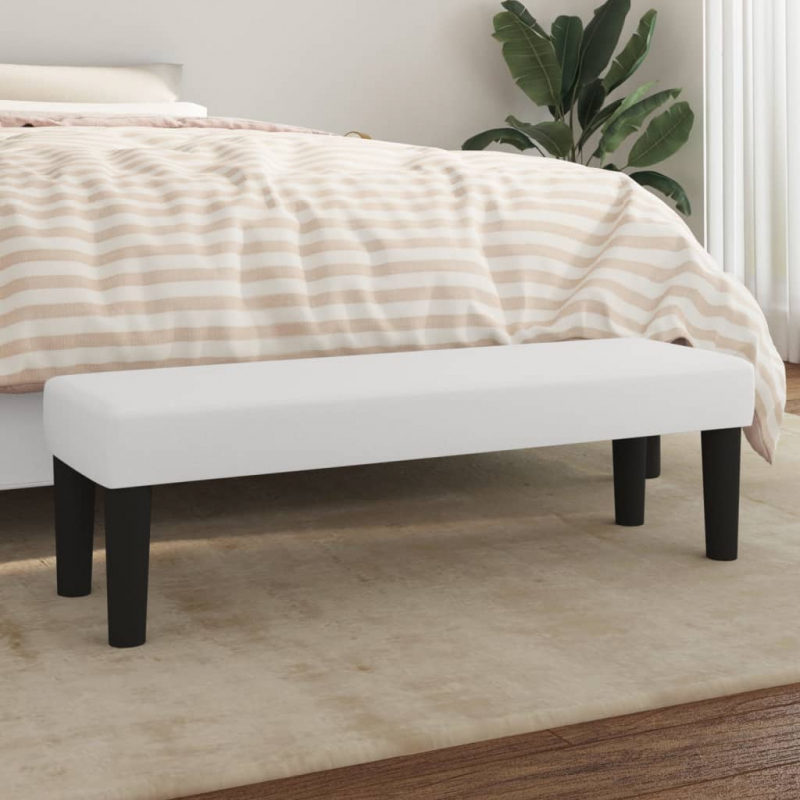 Sitzbank Weiß 100x30x30 cm Kunstleder