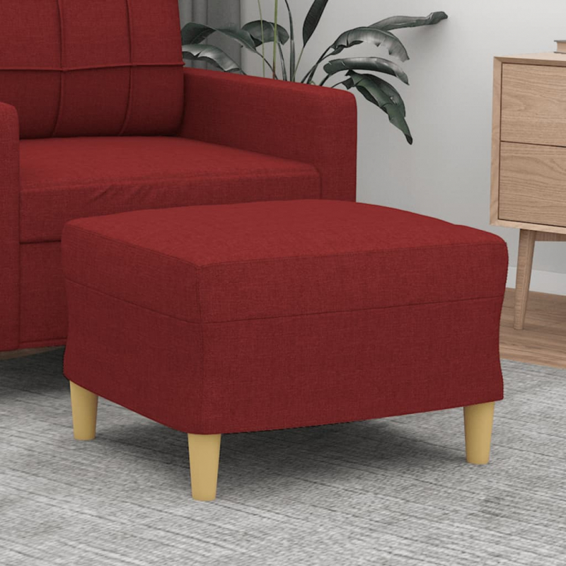 Fußhocker Weinrot 60x50x41 cm Stoff