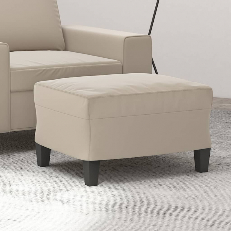 Fußhocker Creme 60x50x41 cm Mikrofasergewebe