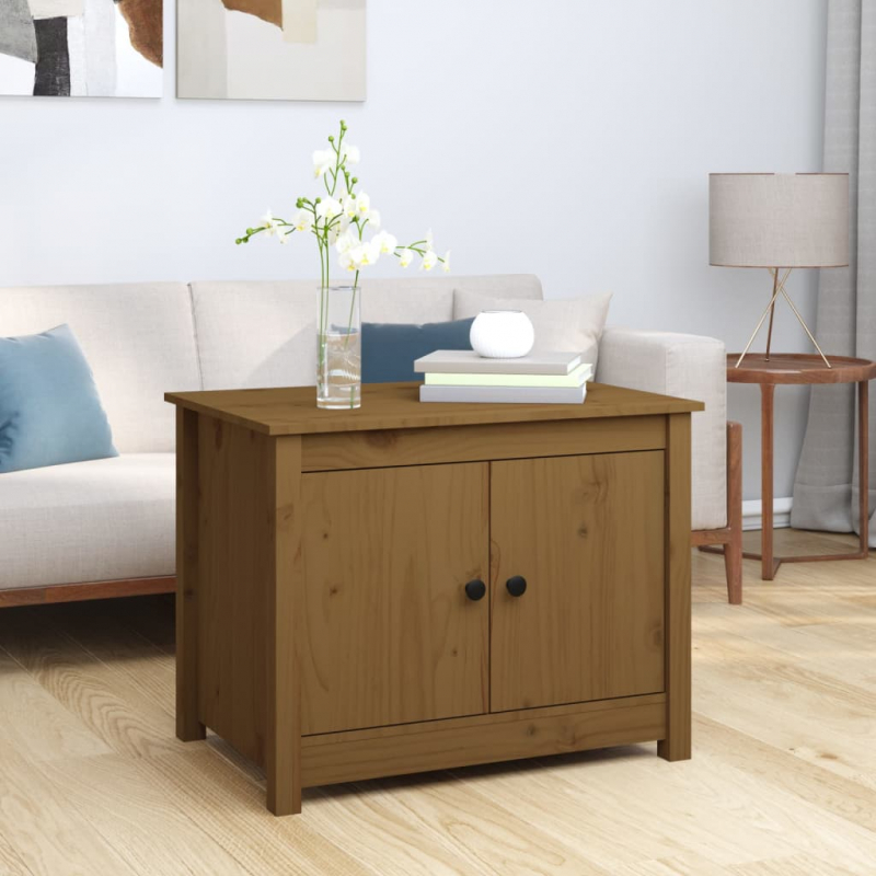 Couchtisch Honigbraun 71x49x55 cm Massivholz Kiefer