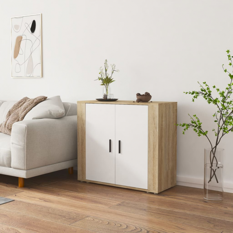 Sideboard Sonoma-Eiche 80x33x70 cm Holzwerkstoff