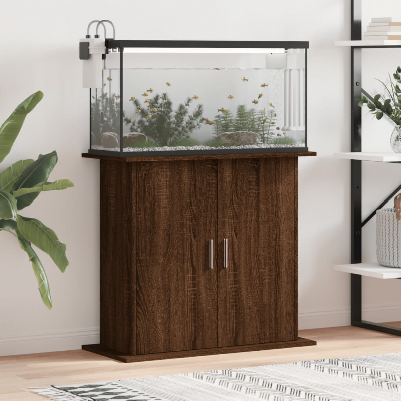 Aquariumständer Braun Eichen-Optik 81x36x73 cm Holzwerkstoff