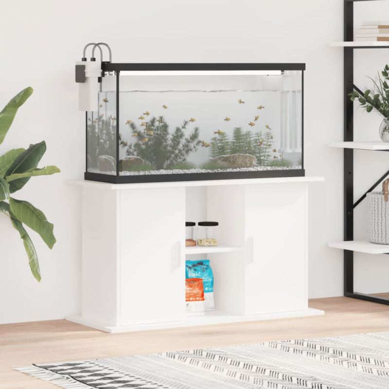 Aquariumständer Weiß 101x41x58 cm Holzwerkstoff
