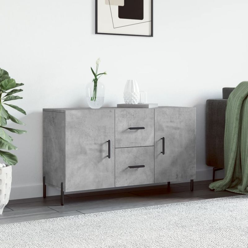 Sideboard Betongrau 100x36x60 cm Holzwerkstoff