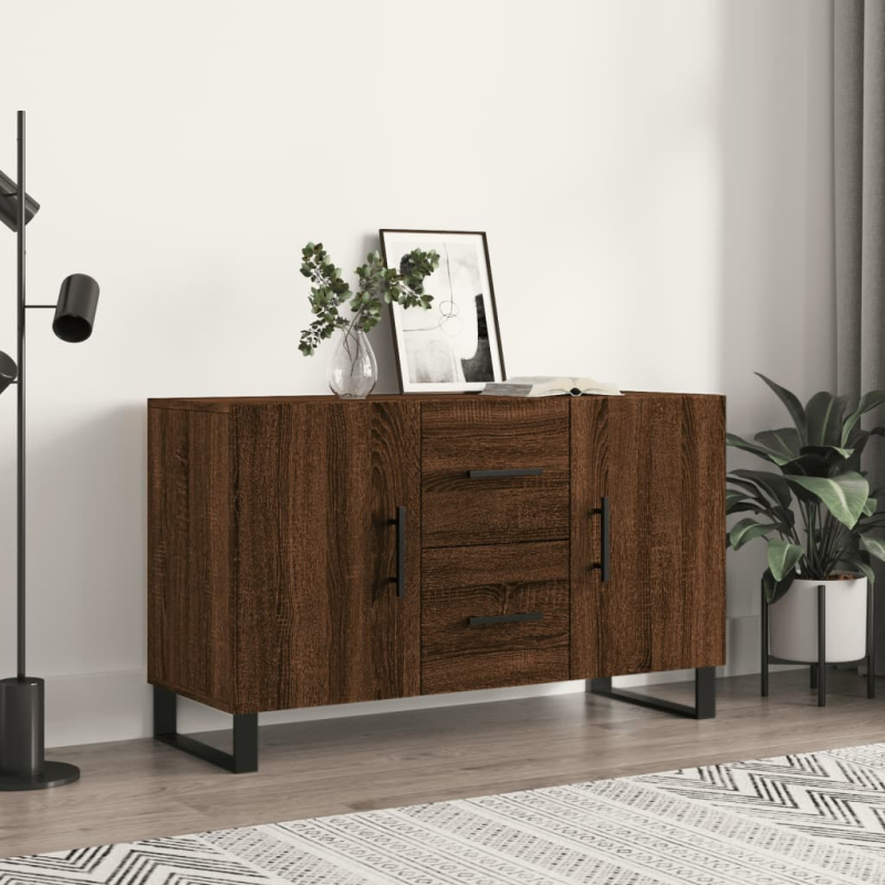 Sideboard Braun Eichen-Optik 100x36x60 cm Holzwerkstoff
