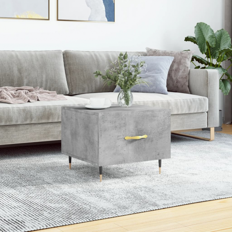 Couchtisch Betongrau 50x50x40 cm Holzwerkstoff