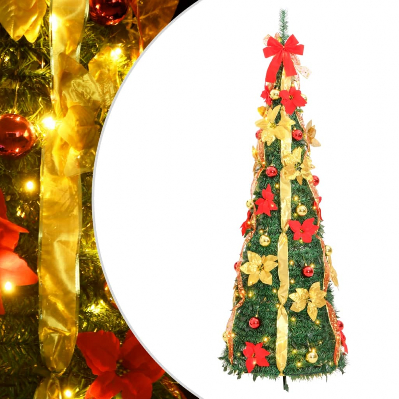 Pop-Up-Weihnachtsbaum Künstlich 50 LEDs Grün 120 cm