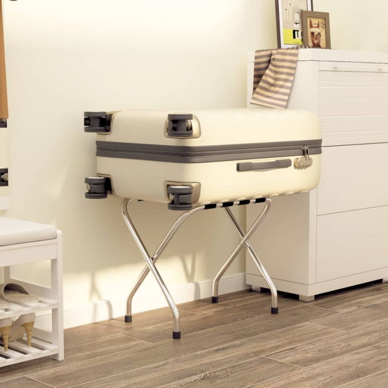 Gepäckablage Schwarz und Silbern 56x40x49 cm