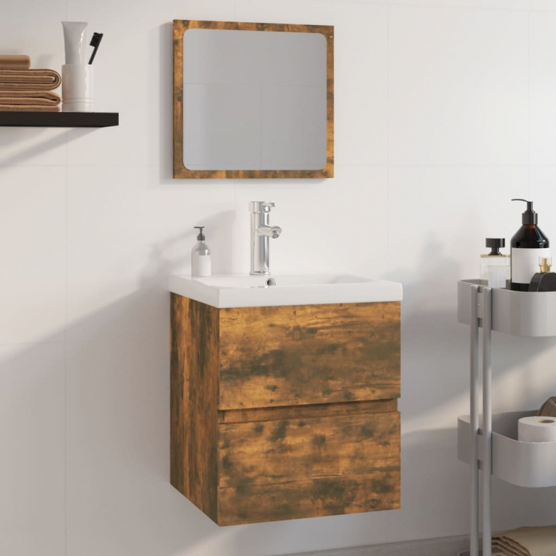 Badmöbel-Set Räuchereiche Holzwerkstoff