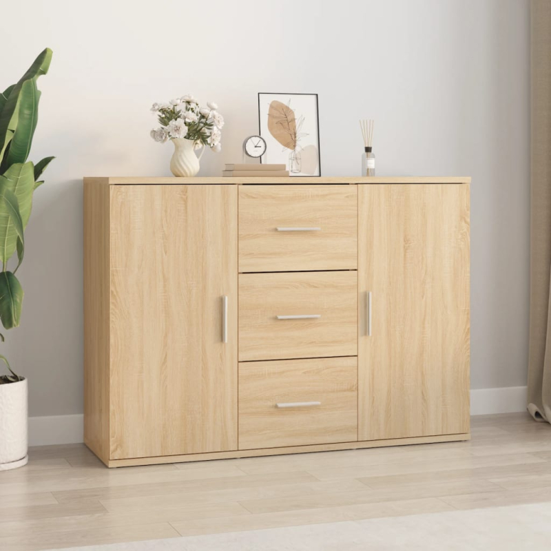 Sideboard Sonoma-Eiche 91x29,5x65 cm Holzwerkstoff