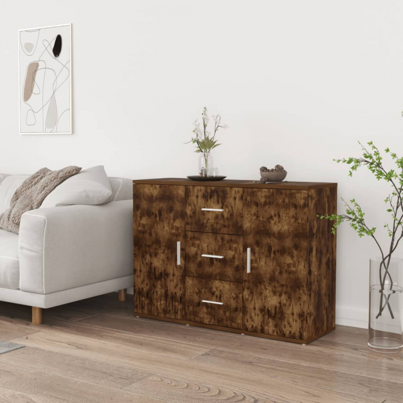 Sideboard Räuchereiche 91x29,5x65 cm Holzwerkstoff