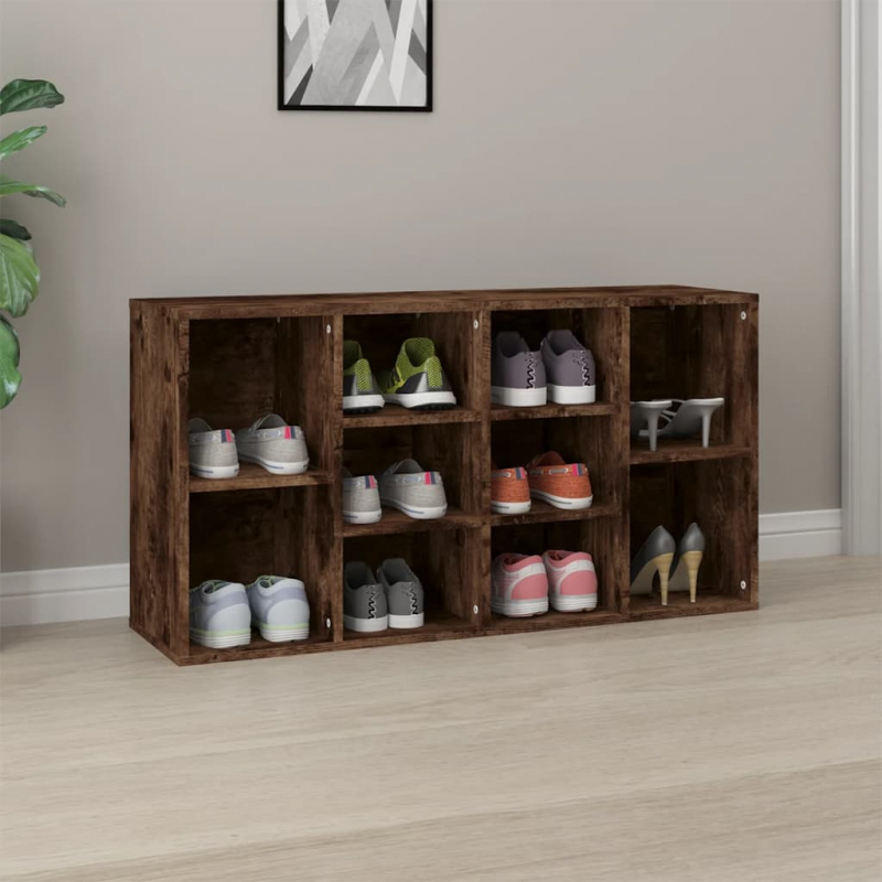 Schuhbank Räuchereiche 103x30x54,5 cm Holzwerkstoff