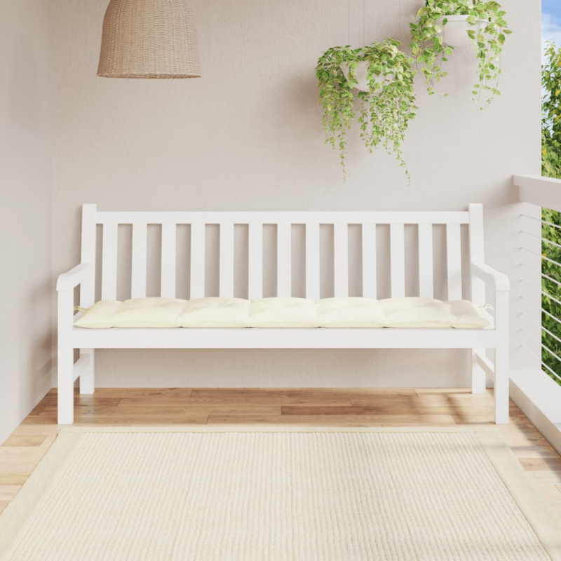 Gartenbank-Auflage Creme 180x50x7 cm Oxford-Gewebe