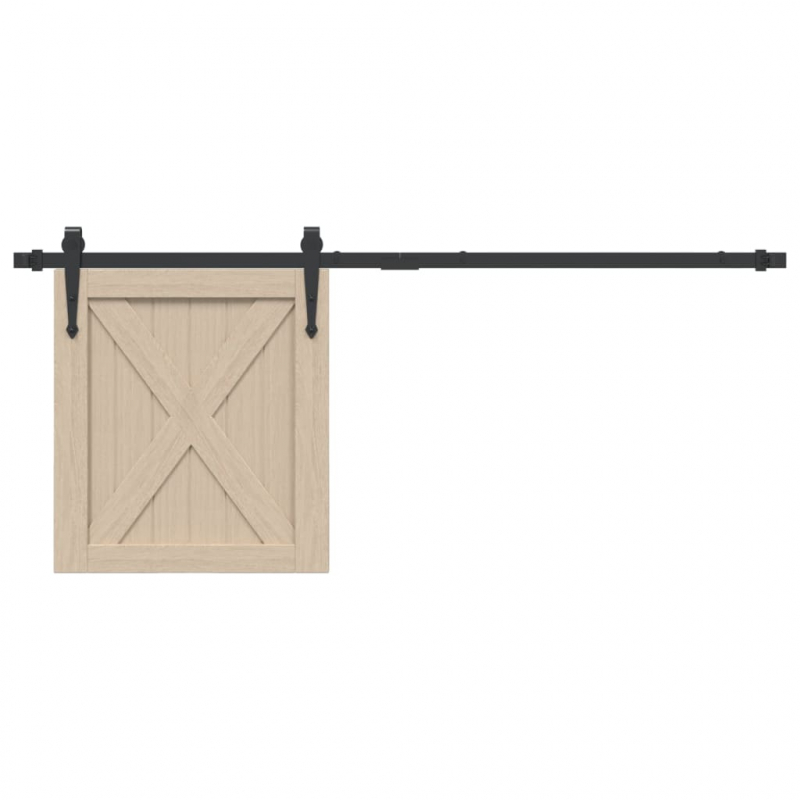 Mini Schiebetürbeschlag Set für Schranktüren 122 cm Carbonstahl