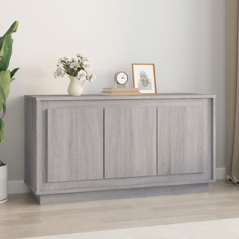 Sideboard Grau Sonoma 102x35x55 cm Holzwerkstoff