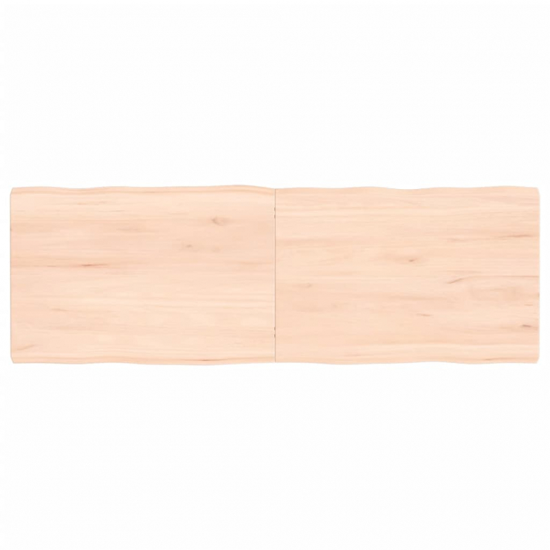 Tischplatte 120x40x(2-4) cm Massivholz Unbehandelt Baumkante