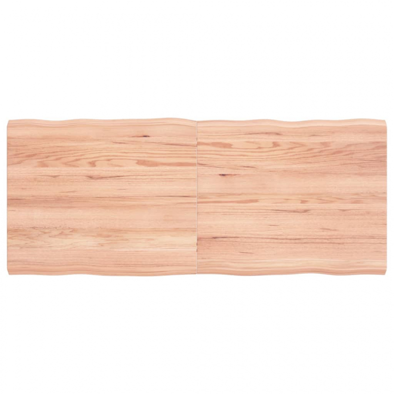 Tischplatte 120x50x(2-4) cm Massivholz Behandelt Baumkante