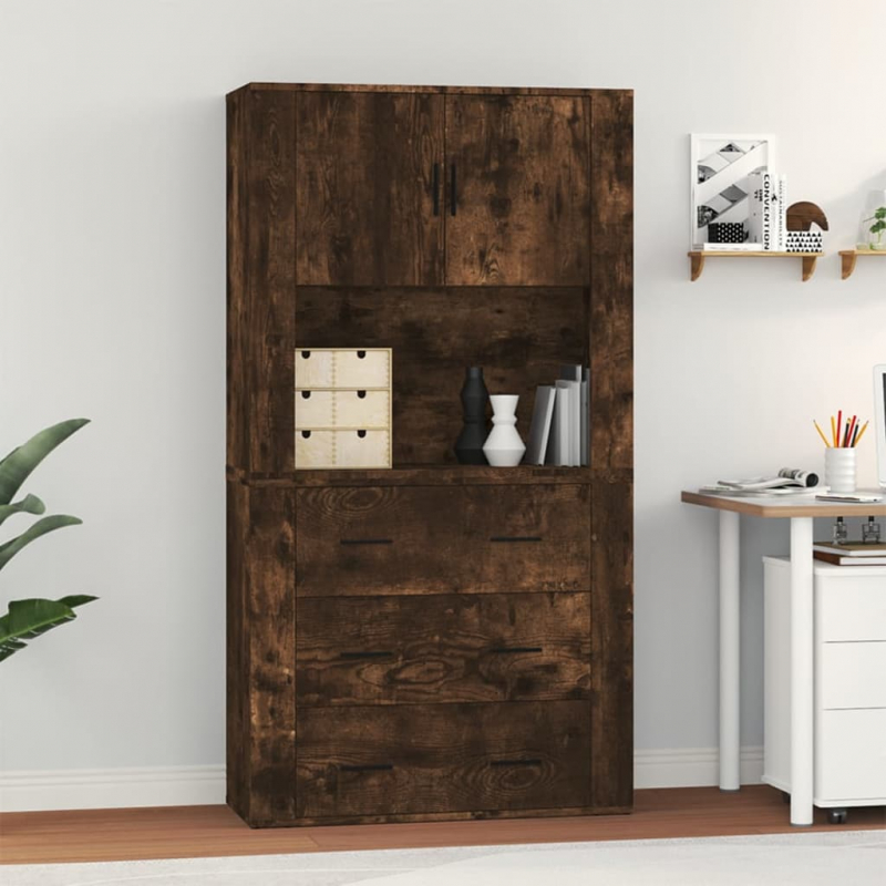 Highboard Räuchereiche Holzwerkstoff