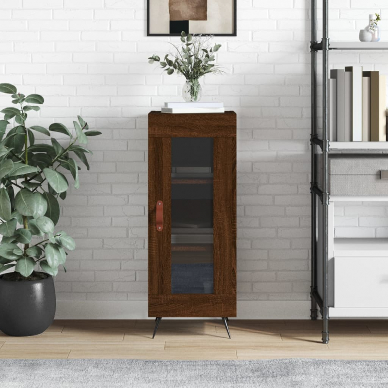 Sideboard Braun Eichen-Optik 34,5x34x90 cm Holzwerkstoff