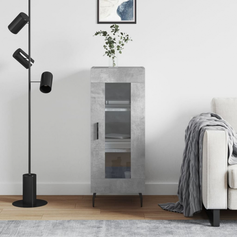Sideboard Betongrau 34,5x34x90 cm Holzwerkstoff