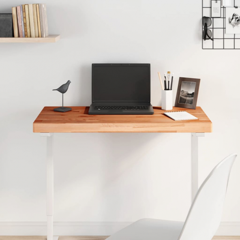 Tischplatte 80x40x4 cm Rechteckig Massivholz Buche