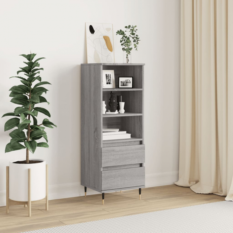 Highboard Grau Sonoma 40x36x110 cm Holzwerkstoff