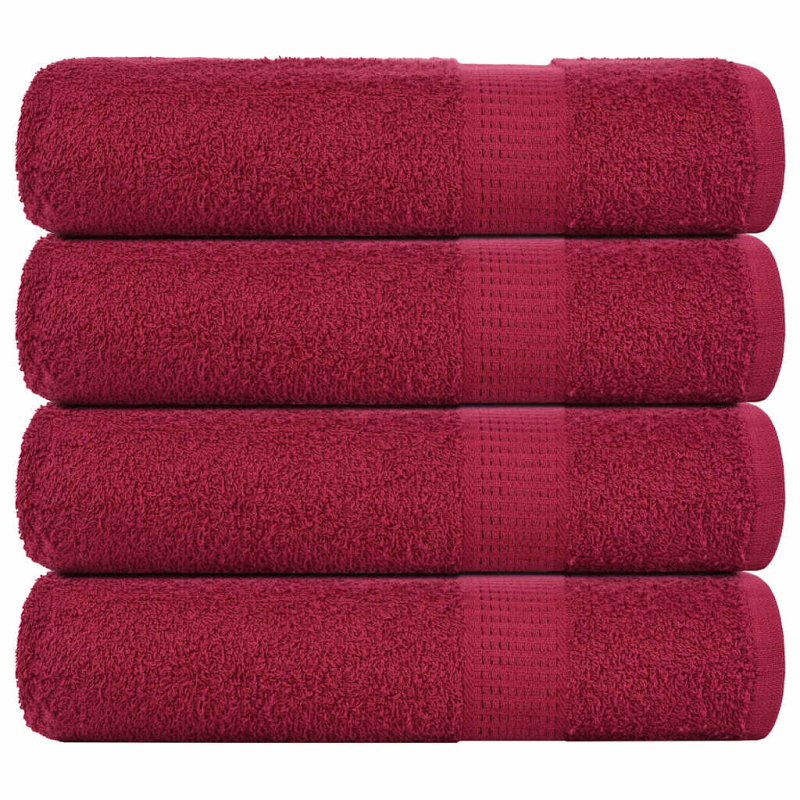 Handtücher 4 Stk. Bordeauxrot 50x100 cm 360 g/m² 100% Baumwolle