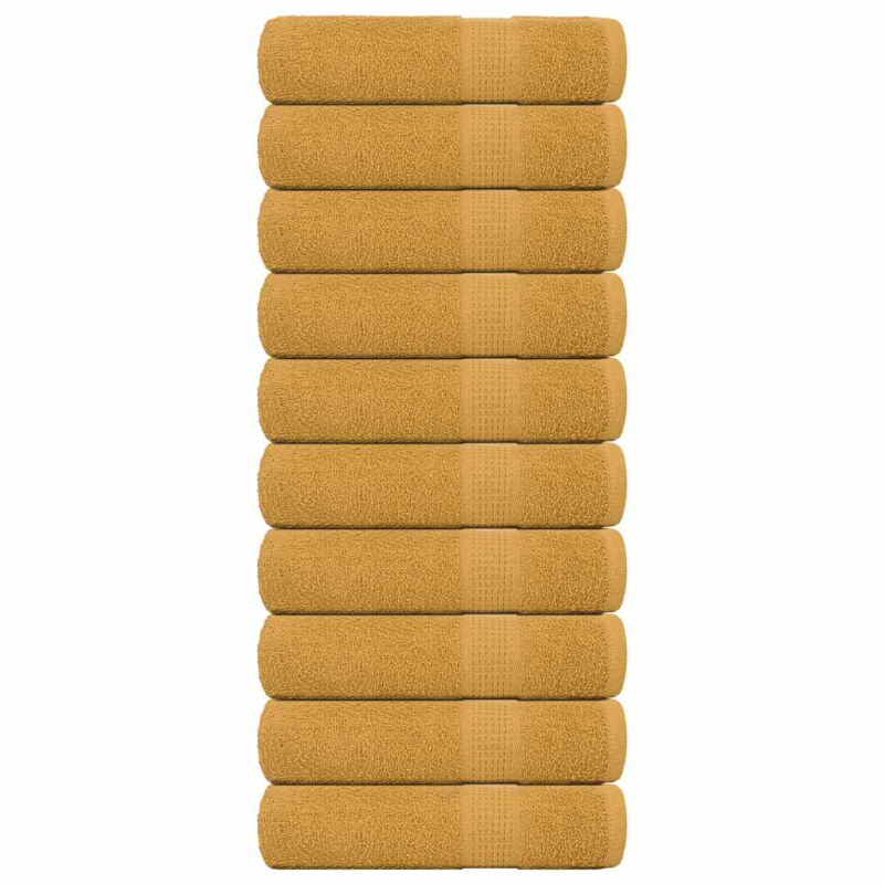 Handtücher 10 Stk. Golden 50x100 cm 360 g/m² 100% Baumwolle