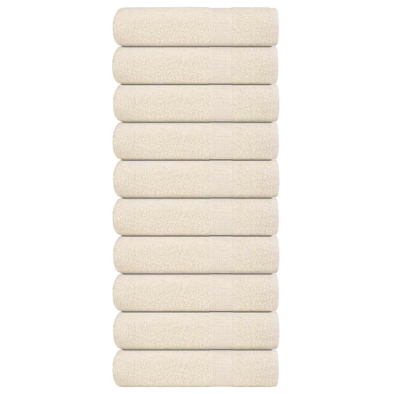 Duschtücher 10 Stk. Creme 70x140 cm 360 g/m² 100% Baumwolle