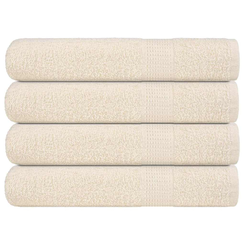 Saunatücher 4 Stk. Creme 80x200 cm 360 g/m² 100% Baumwolle